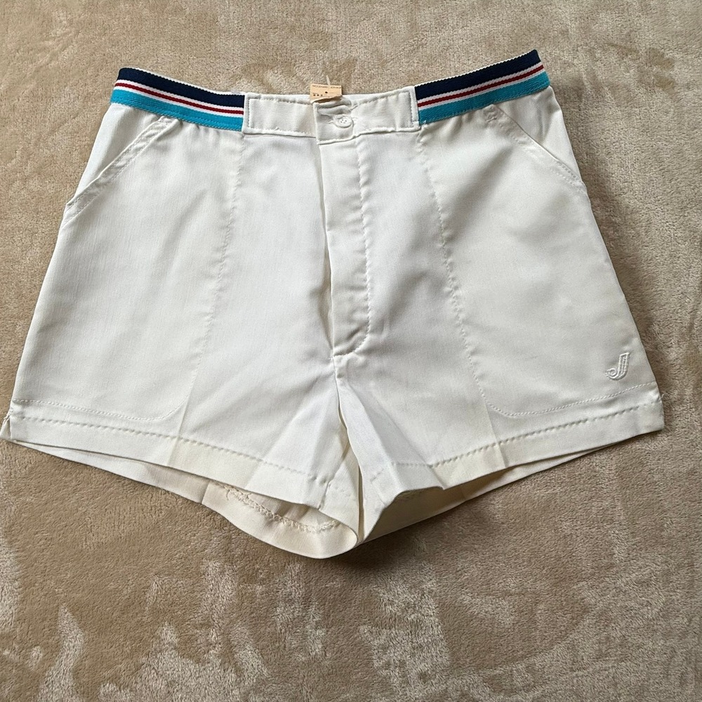 Vintage Jantzen Center Court Tennis Shorts White Striped Waistband Mens‎ Size 36